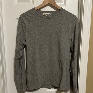 Merz B. Schwanen Gray Long Sleeve Men's Shirt 5 Medium Loopwheel 100% Cotton